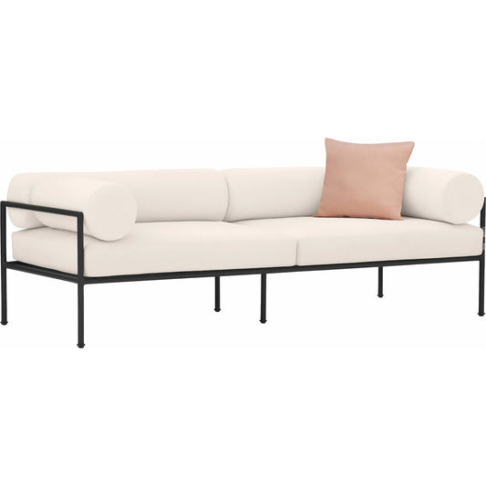 Vera Performance Fabric Outdoor Sofa by TOV Furniture in cream. Made from aluminum, polyester in a unique style.