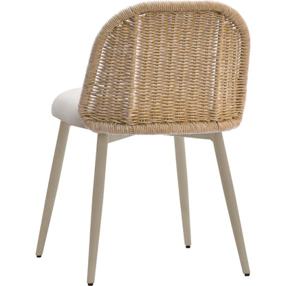 Alexa Performance Fabric Outdoor Dining Chair by TOV Furniture. Made from aluminum, polyester, wicker in a rustic style.