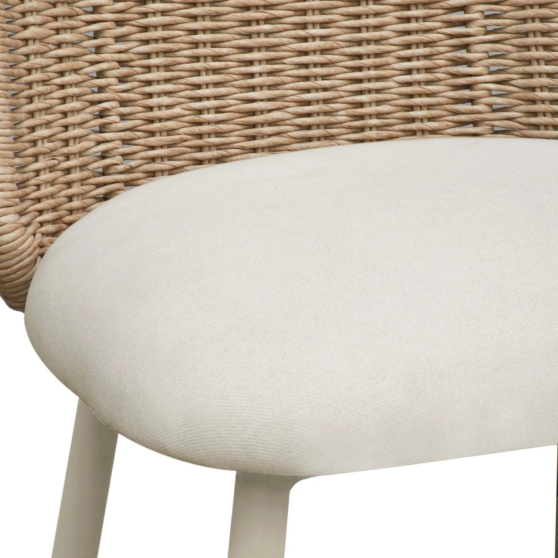Alexa Performance Fabric Outdoor Dining Chair by TOV Furniture. Made from aluminum, polyester, wicker in a rustic style.