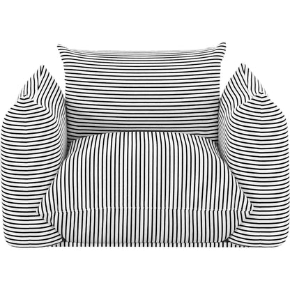Saint Tropez Striped Stuffed Outdoor Armchair by TOV Furniture. Made from unique in a eclectic & global style.