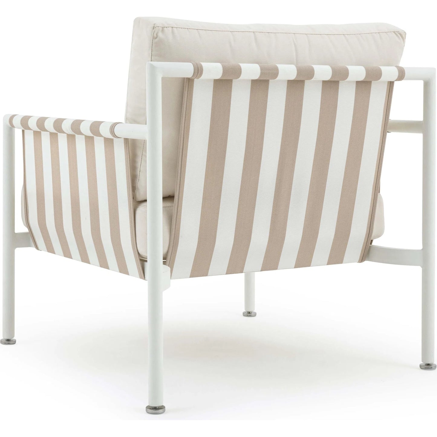 003 SI-2248216 | Additional Silo | Dunes Outdoor Armchair by TOV Furniture in cream. Made from aluminum, fabric in a coastal style.