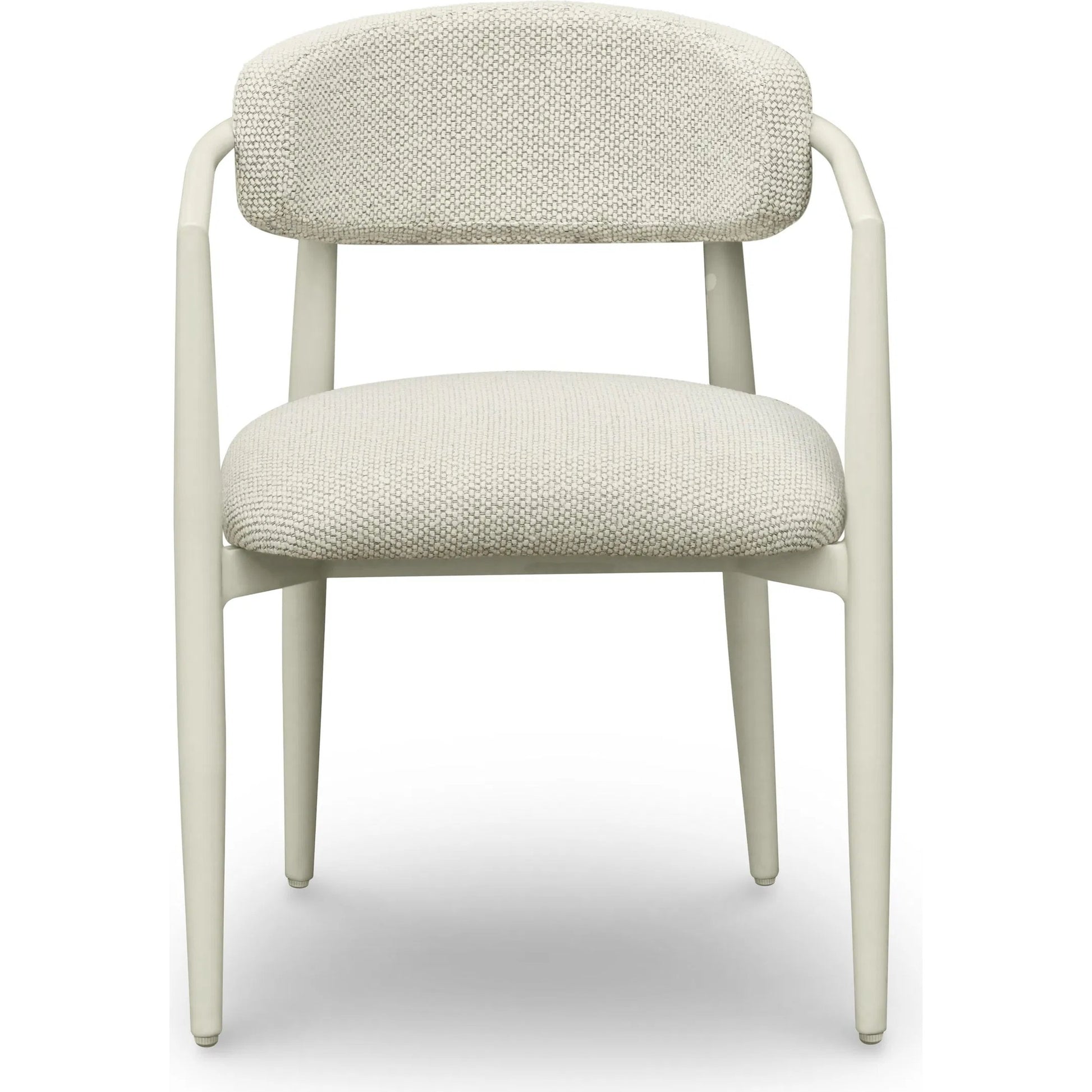 Annika Textured Outdoor Dining Arm Chair by TOV Furniture. Made from aluminum, fabric in a transitional style.