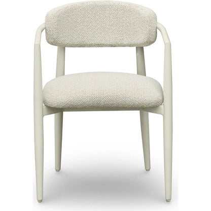 Annika Textured Outdoor Dining Arm Chair by TOV Furniture. Made from aluminum, fabric in a transitional style.