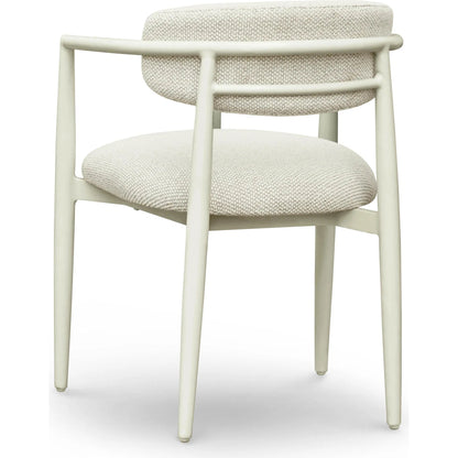 Annika Textured Outdoor Dining Arm Chair by TOV Furniture. Made from aluminum, fabric in a transitional style.