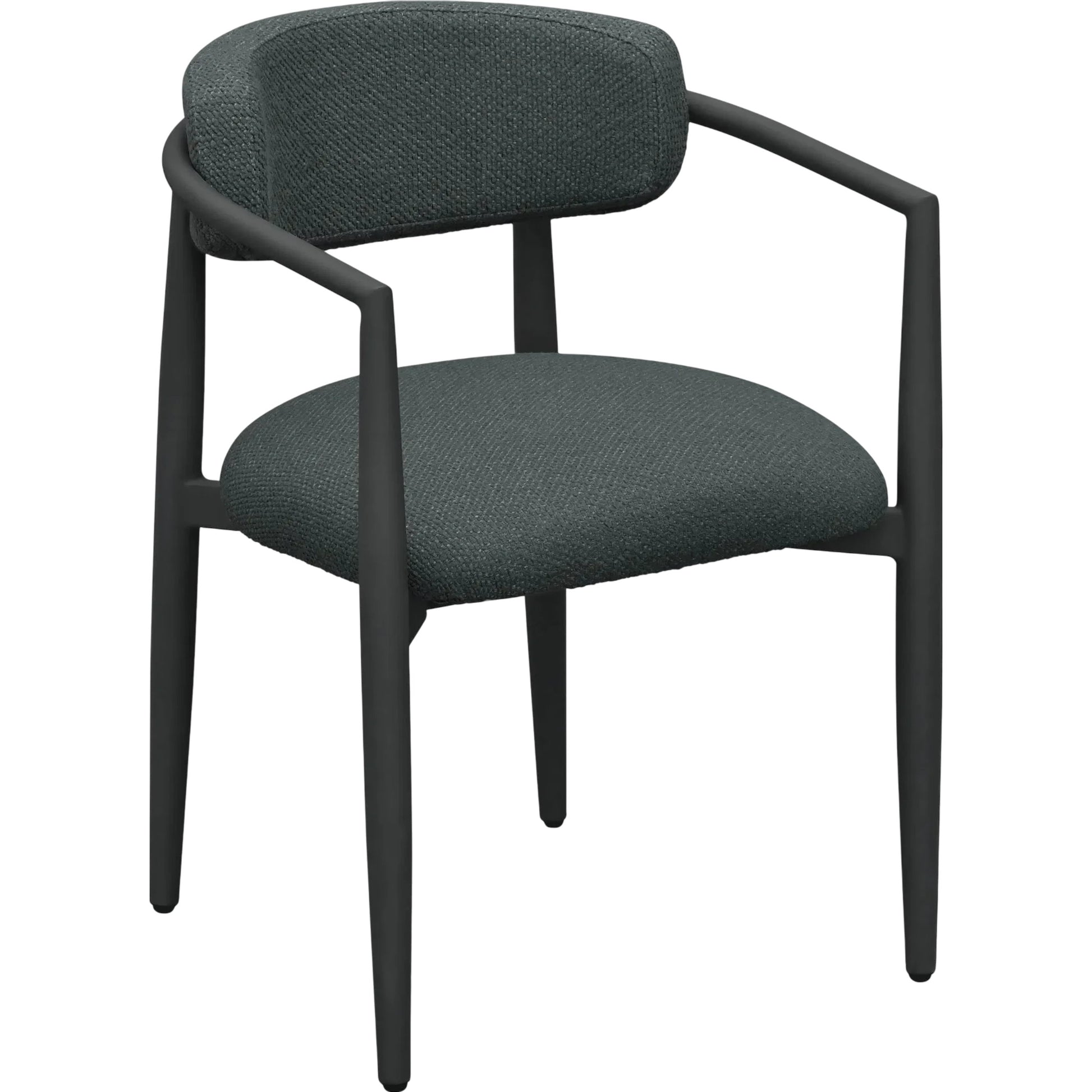 Annika Textured Outdoor Dining Arm Chair by TOV Furniture. Made from aluminum, fabric in a transitional style.