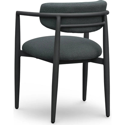Annika Textured Outdoor Dining Arm Chair by TOV Furniture. Made from aluminum, fabric in a transitional style.