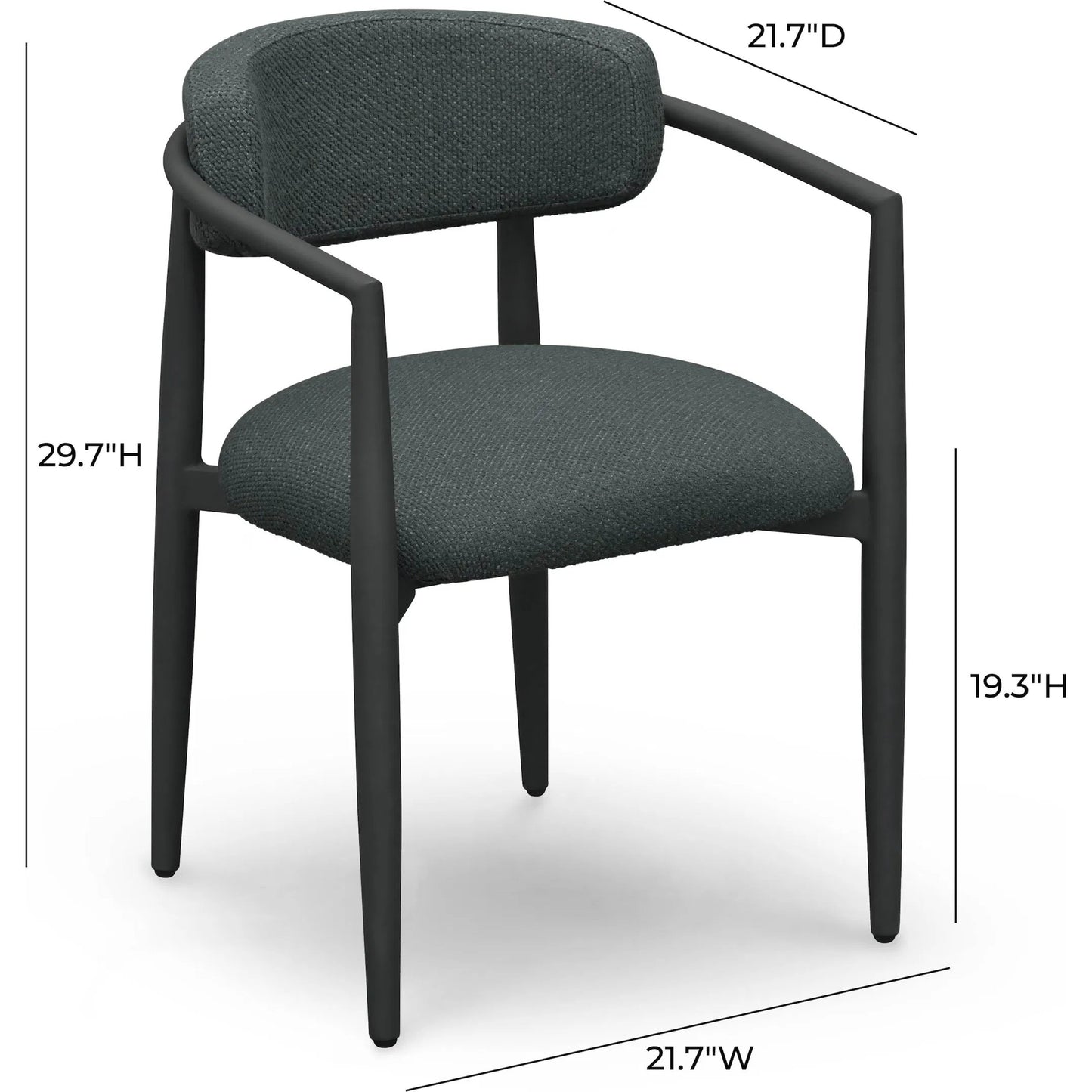 010 SI-2320812 | Additional Silo | Annika Textured Outdoor Dining Arm Chair by TOV Furniture. Made from aluminum, fabric in a transitional style.