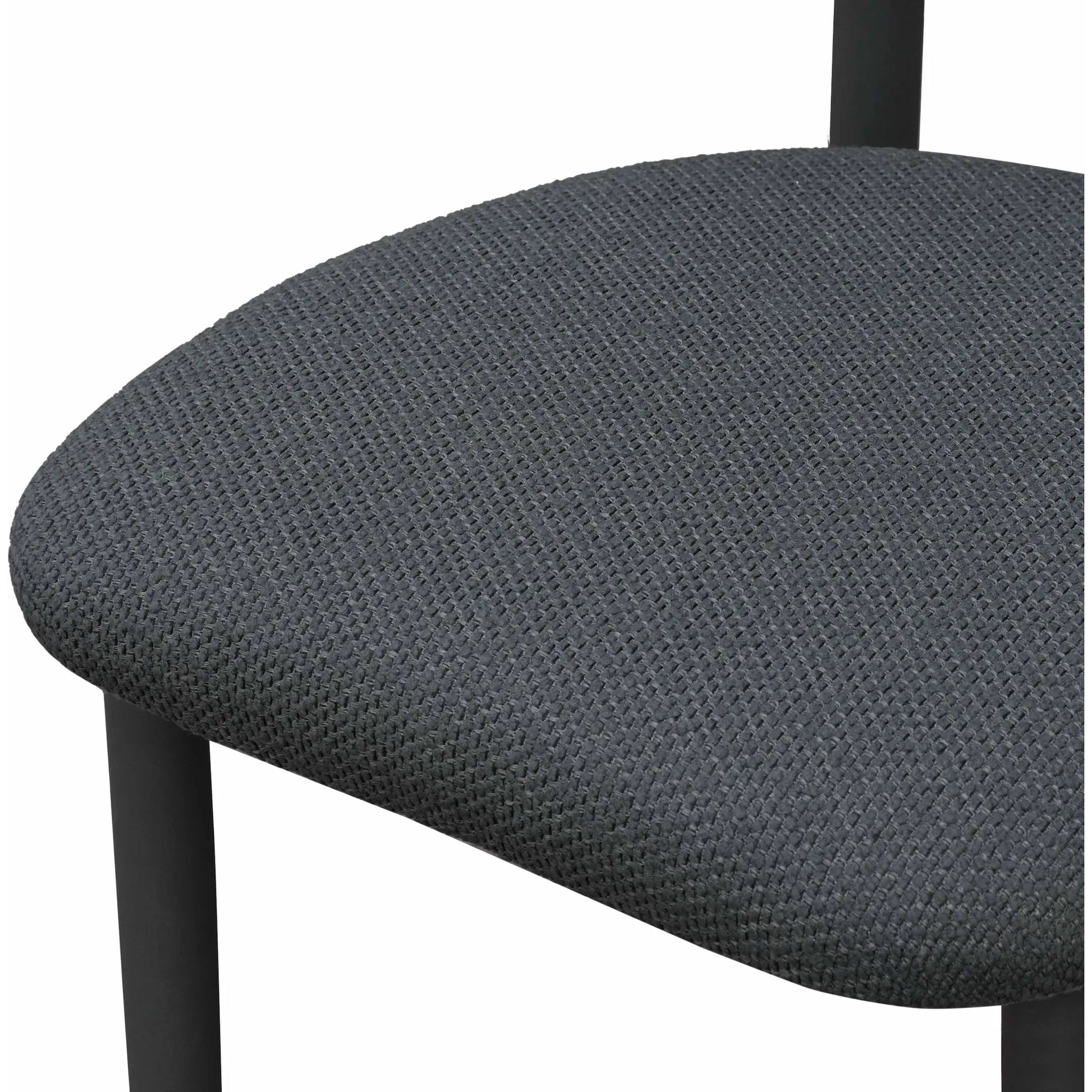 Annika Textured Outdoor Dining Side Chair by TOV Furniture. Made from aluminum, fabric in a transitional style.
