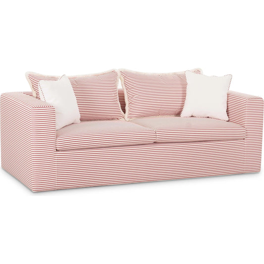 Salty Striped Indoor/Outdoor Sofa by TOV Furniture. Made from fabric, plywood in a unique style.