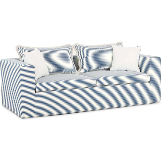Salty Striped Indoor/Outdoor Sofa by TOV Furniture. Made from fabric, plywood in a unique style.