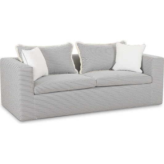 Salty Striped Indoor/Outdoor Sofa by TOV Furniture. Made from fabric, plywood in a unique style.