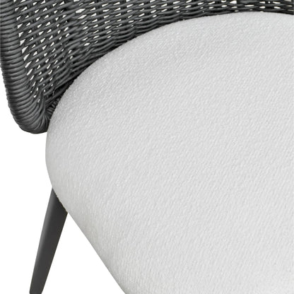 Alexa Performance Fabric Outdoor Dining Chair by TOV Furniture. Made from aluminum, polyester, wicker in a rustic style.