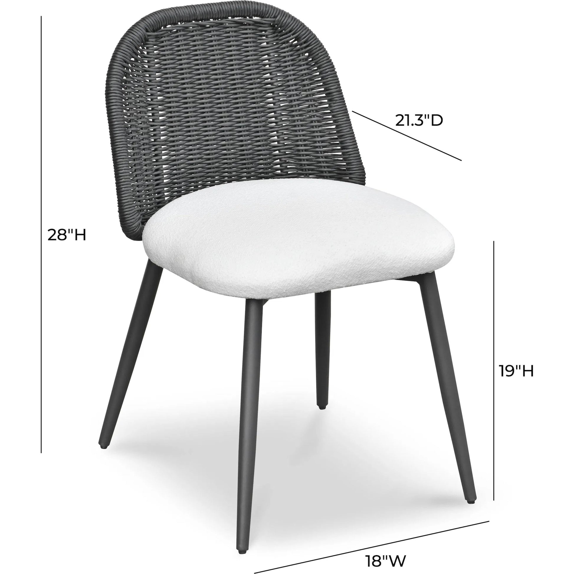 Alexa Performance Fabric Outdoor Dining Chair by TOV Furniture. Made from aluminum, polyester, wicker in a rustic style.