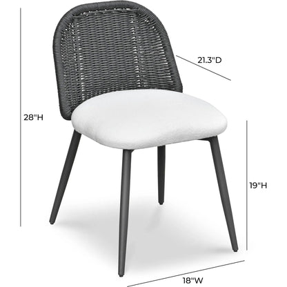 Alexa Performance Fabric Outdoor Dining Chair by TOV Furniture. Made from aluminum, polyester, wicker in a rustic style.