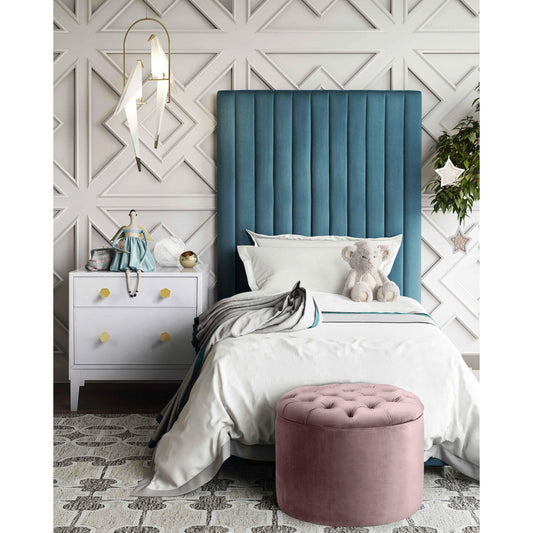 Queen Storage Ottoman by TOV Furniture. Made from velvet, wood in a modern style.