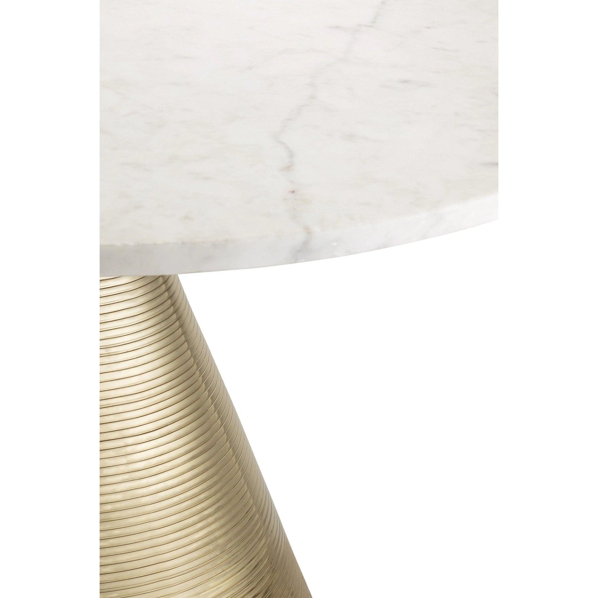 Tempo Cocktail Table by TOV Furniture in white. Made from marble in a eclectic & global style.