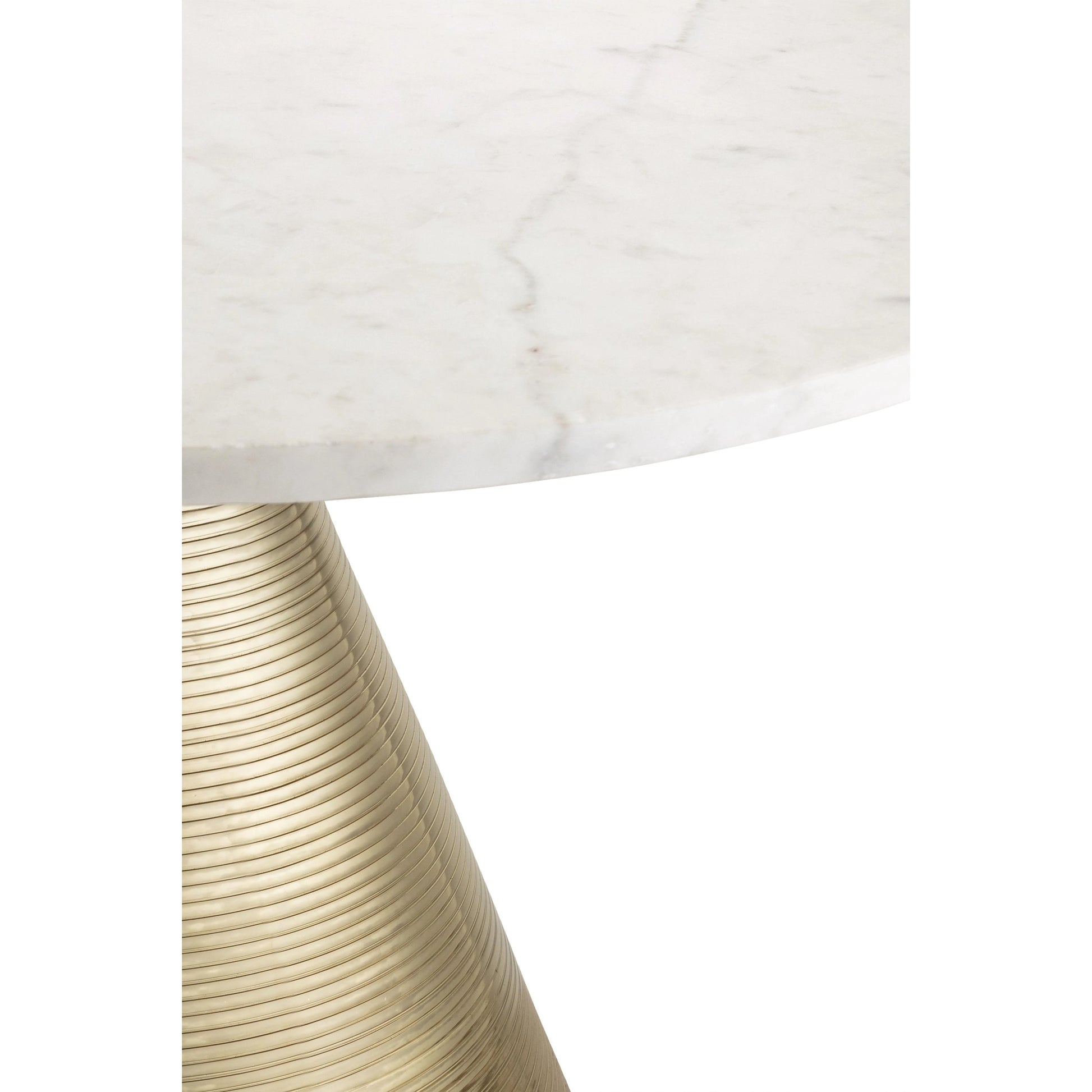 Tempo Cocktail Table by TOV Furniture in white. Made from marble in a eclectic & global style.