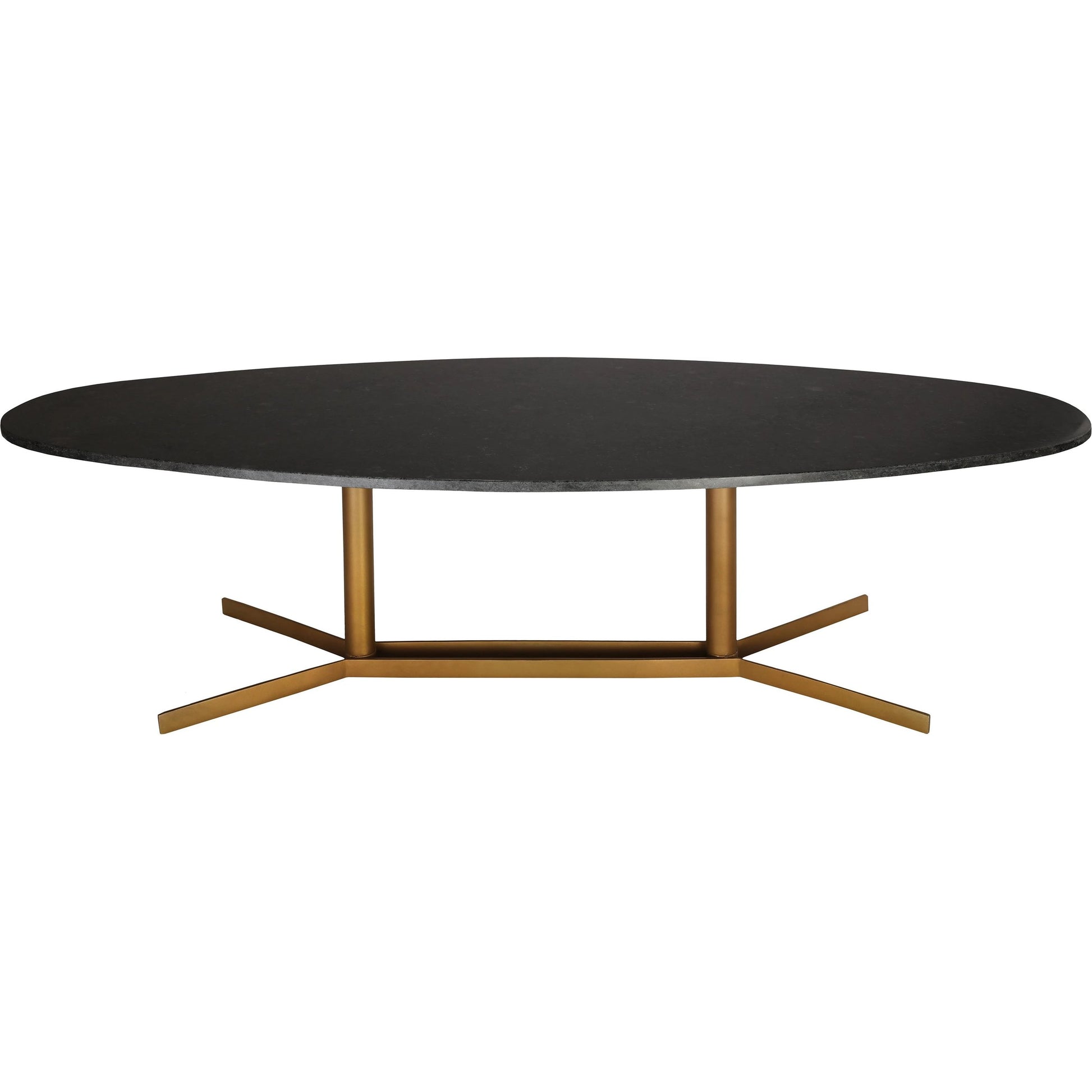 Gemma Coffee Table by TOV Furniture in natural. Made from marble, iron in a modern style.