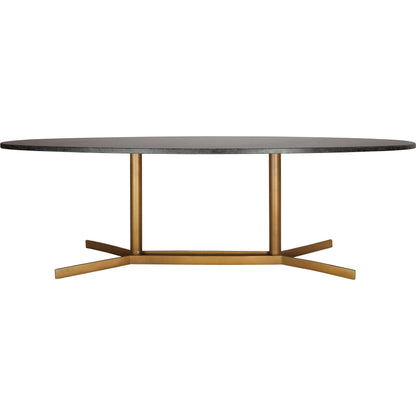 Gemma Coffee Table by TOV Furniture in natural. Made from marble, iron in a modern style.