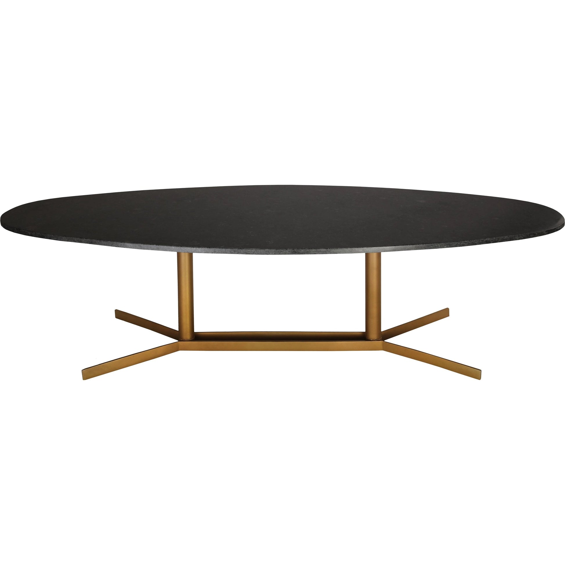 Gemma Coffee Table by TOV Furniture in natural. Made from marble, iron in a modern style.