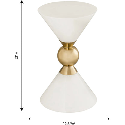 Balhi Side Table by TOV Furniture. Made from iron in a modern style.