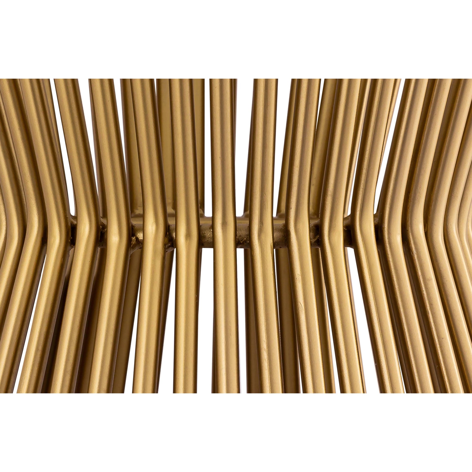 Grace Glass Side Table by TOV Furniture in gold. Made from iron in a transitional style.