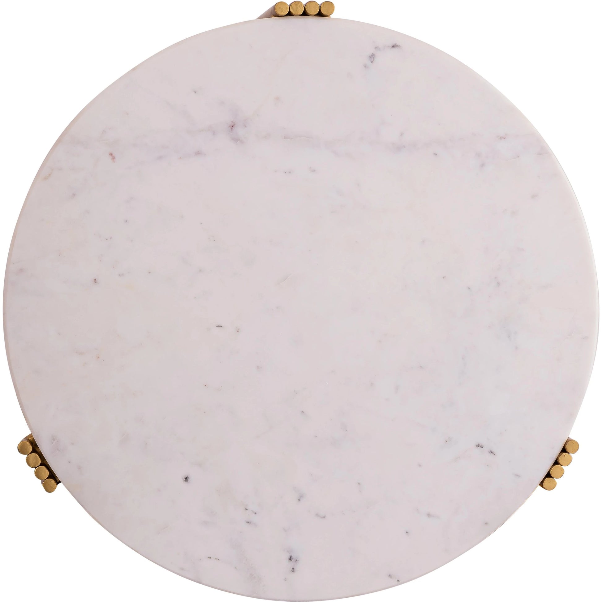 Aya Marble Side Table by TOV Furniture in gold. Made from iron in a modern style.