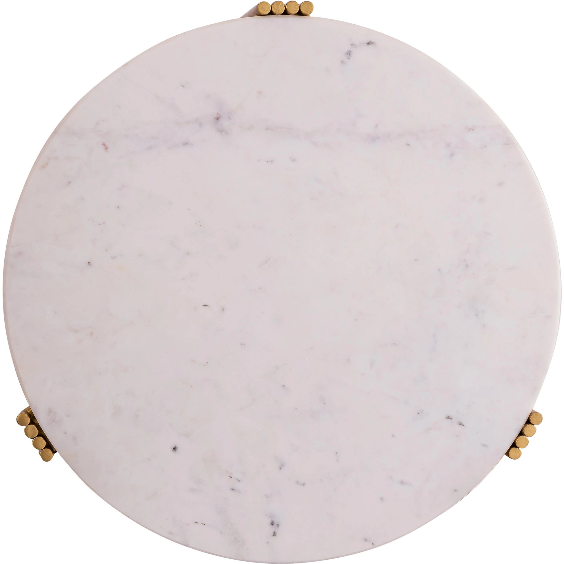Aya Marble Side Table by TOV Furniture in gold. Made from iron in a modern style.