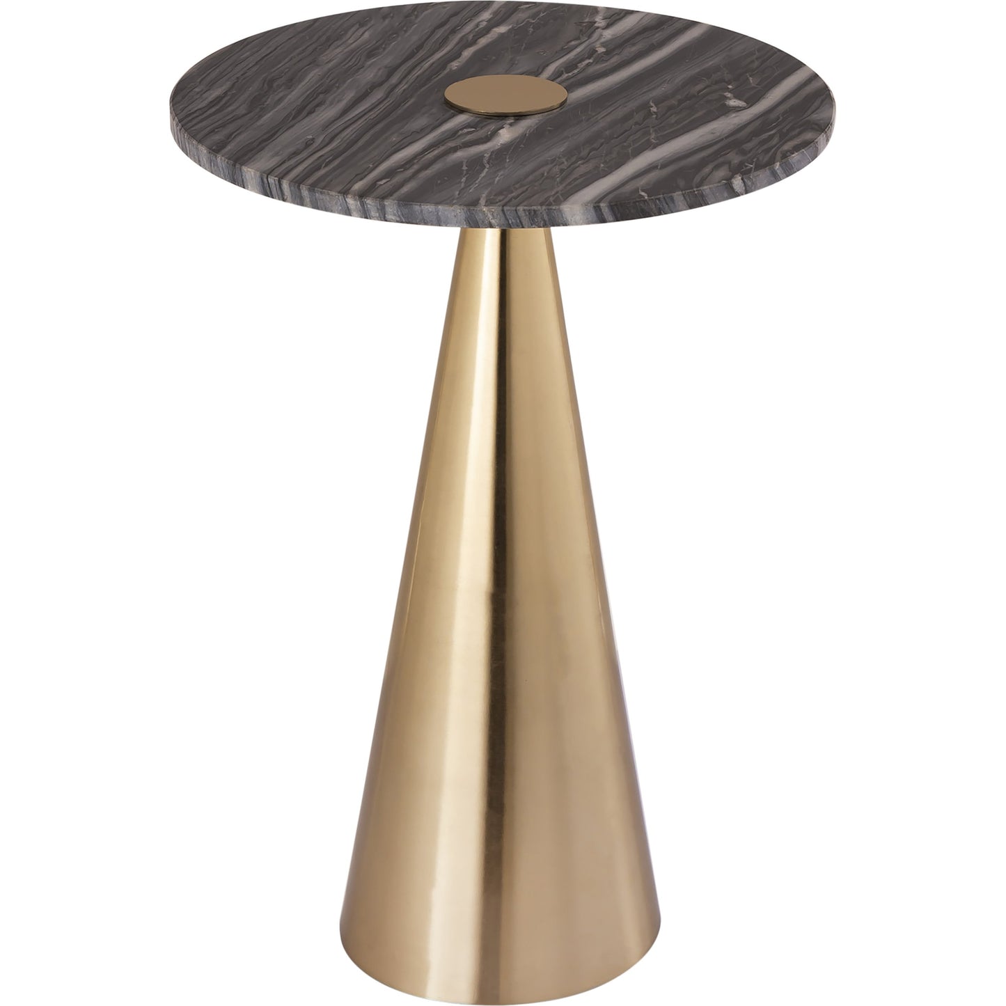 000 SI-1787072 | Primary Silo | Addyson Marble Side Table by TOV Furniture in gold, grey marble. Made from grey marble in a modern style.