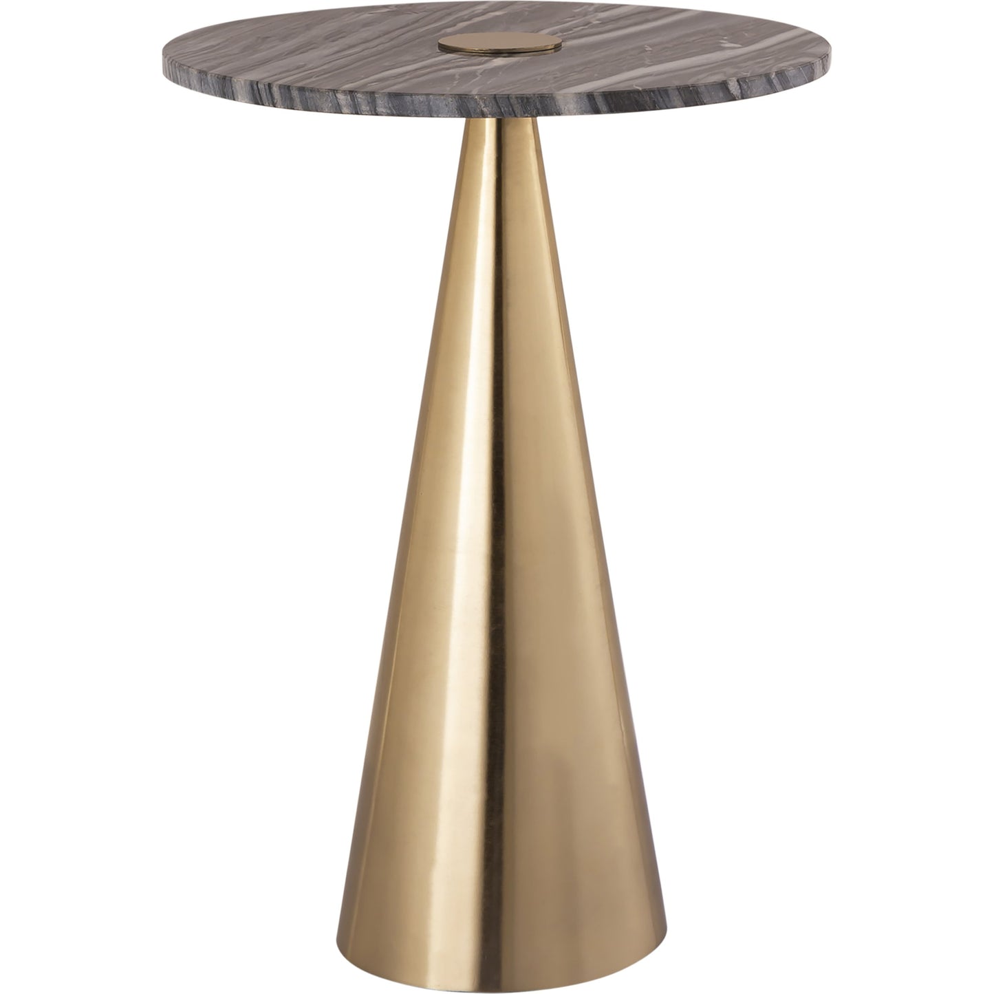 001 SI-1787072 | Additional Silo | Addyson Marble Side Table by TOV Furniture in gold, grey marble. Made from grey marble in a modern style.