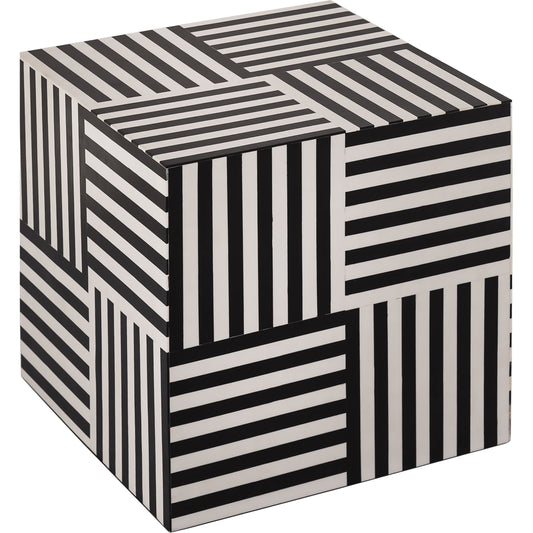 Cube Side Table by TOV Furniture in natural. Made from mdf in a modern style.