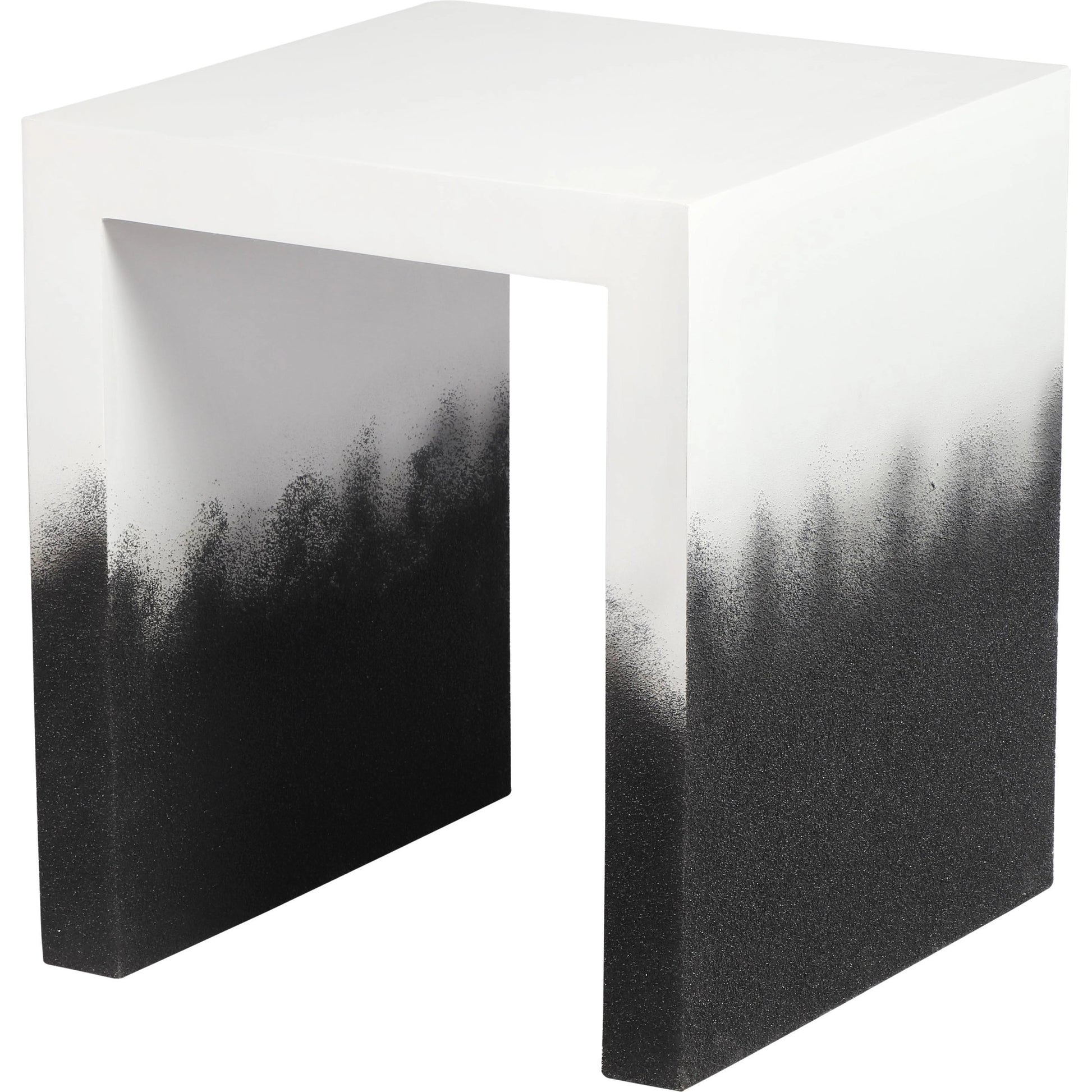 Matra End Table by TOV Furniture in black, white. Made from wood in a modern style.