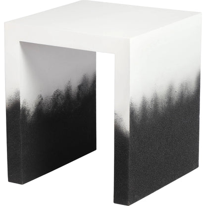 Matra End Table by TOV Furniture in black, white. Made from wood in a modern style.