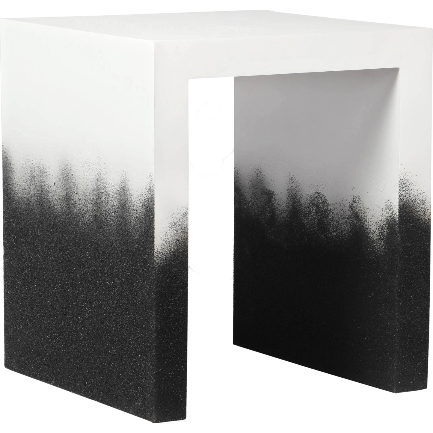 006 SI-1984355 | Primary Silo | Matra End Table by TOV Furniture in black, white. Made from wood in a modern style.