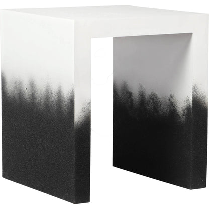 Matra End Table by TOV Furniture in black, white. Made from wood in a modern style.