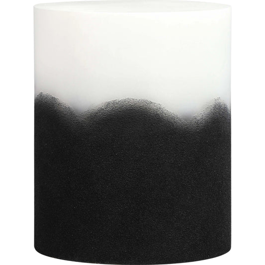 Matra Side Table by TOV Furniture in black, white. Made from wood in a modern style.