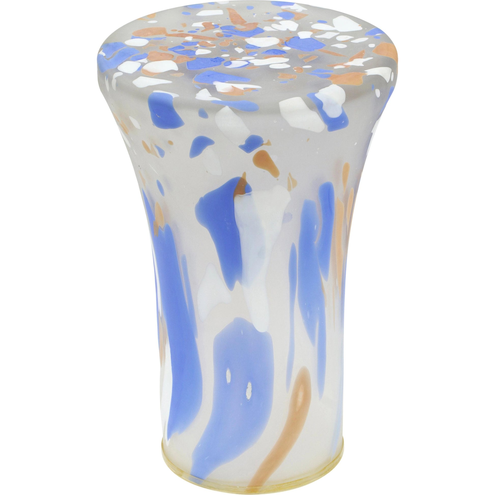 Journee Glass Side Table by TOV Furniture in multi. Made from glass in a modern style.