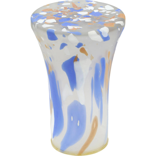 Journee Glass Side Table by TOV Furniture in multi. Made from glass in a modern style.