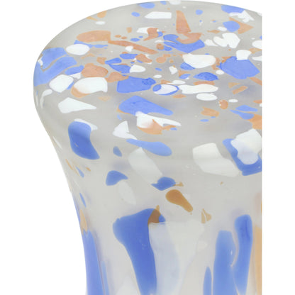 Journee Glass Side Table by TOV Furniture in multi. Made from glass in a modern style.