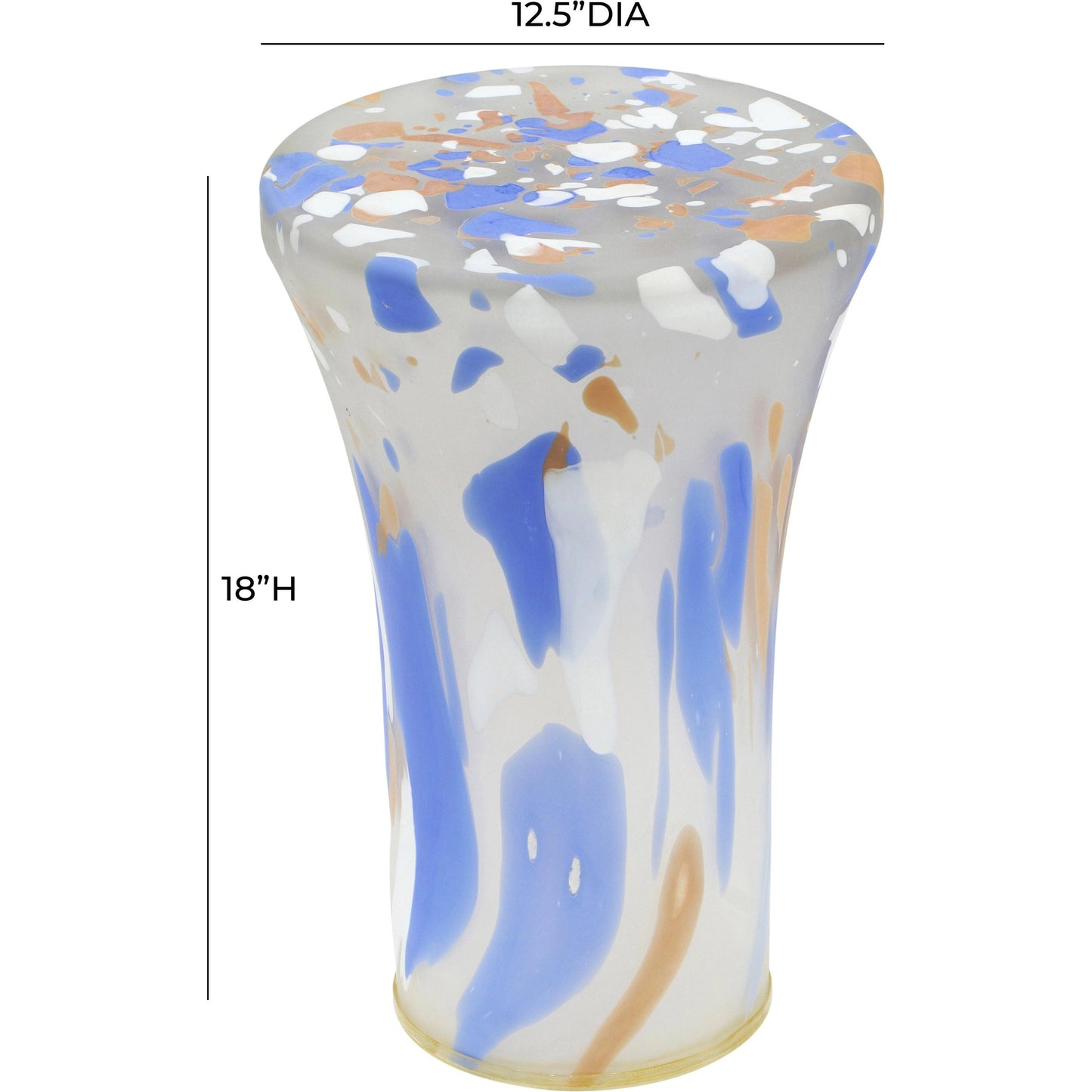 005 SI-2107405 | Additional Silo | Journee Glass Side Table by TOV Furniture in multi. Made from glass in a modern style.