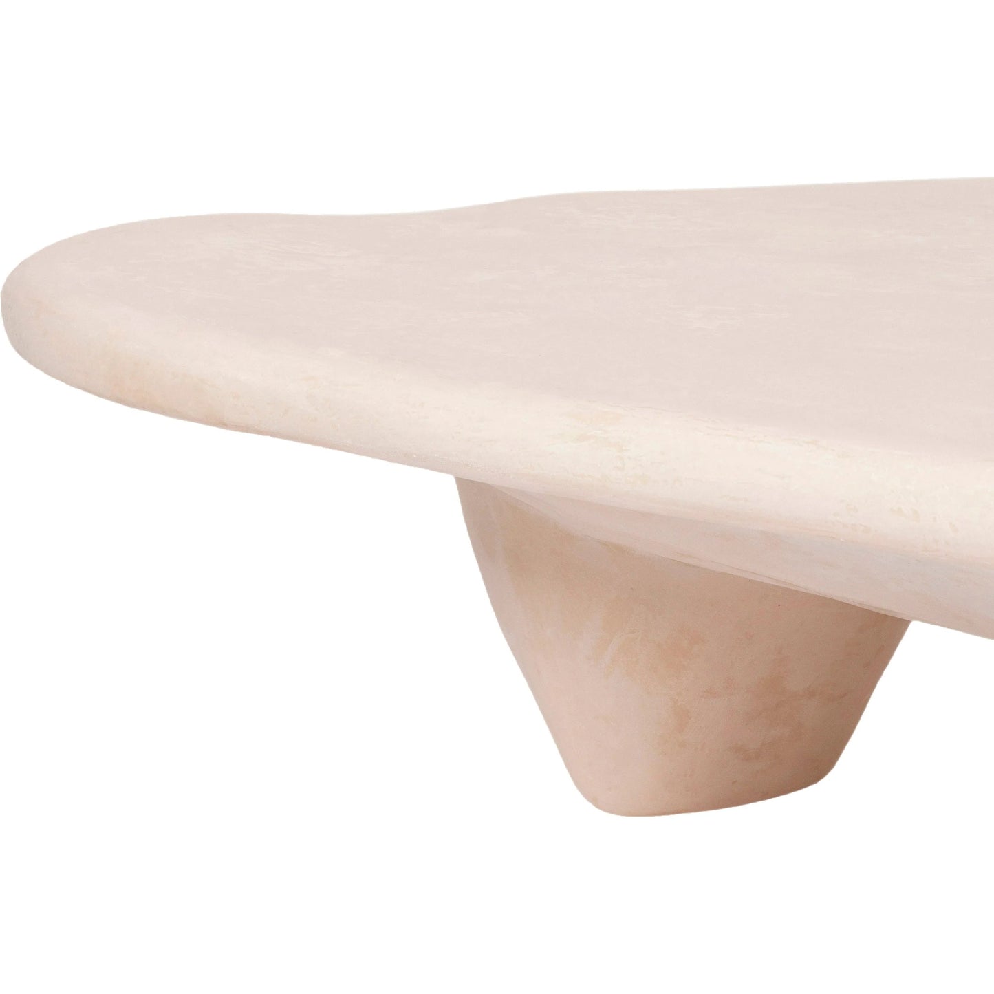 001 SI-2535594 | Closeup | Athen Faux Stone Coffee Table by TOV Furniture in nude. Made from frp in a unique style.