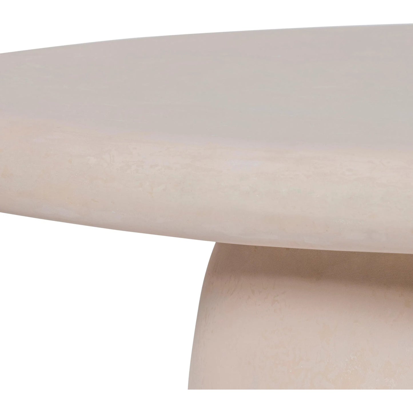 002 SI-2535632 | Closeup | Rahul Coffee Table by TOV Furniture in cream. Made from frp in a unique style.