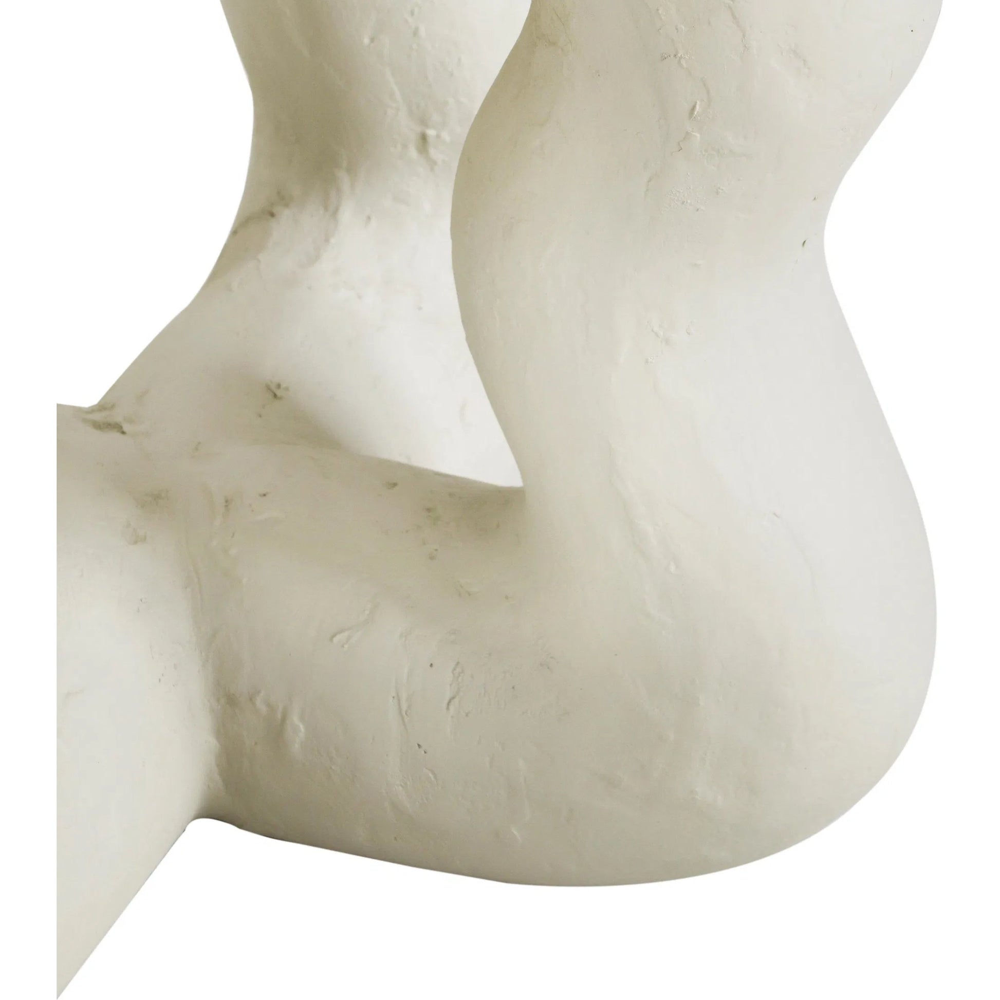 Maddie Textured Side Table by TOV Furniture in cream. Made from fiber stone in a modern style.