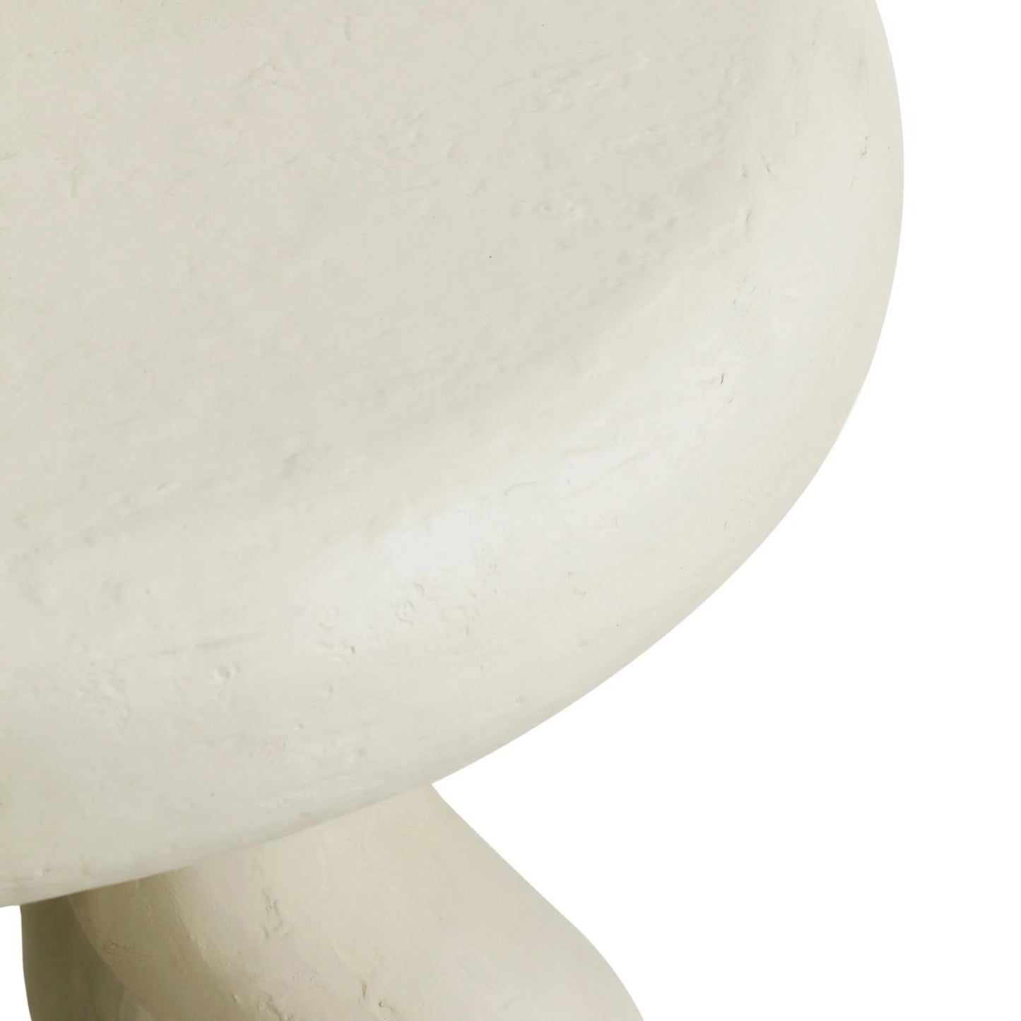 005 SI-2248342 | Closeup | Maddie Textured Side Table by TOV Furniture in cream. Made from fiber stone in a modern style.