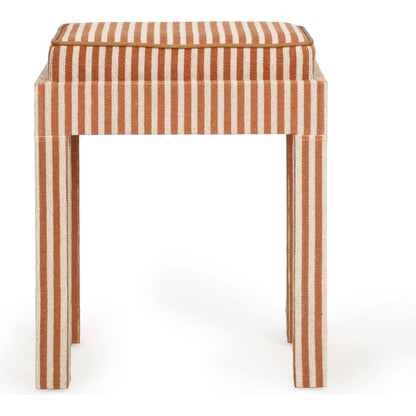 Kora Cotton Jute Designer Stool by TOV Furniture. Made from fabric, mdf in a unique style.