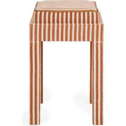 Kora Cotton Jute Designer Stool by TOV Furniture. Made from fabric, mdf in a unique style.
