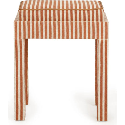 Kora Cotton Jute Designer Stool by TOV Furniture. Made from fabric, mdf in a unique style.