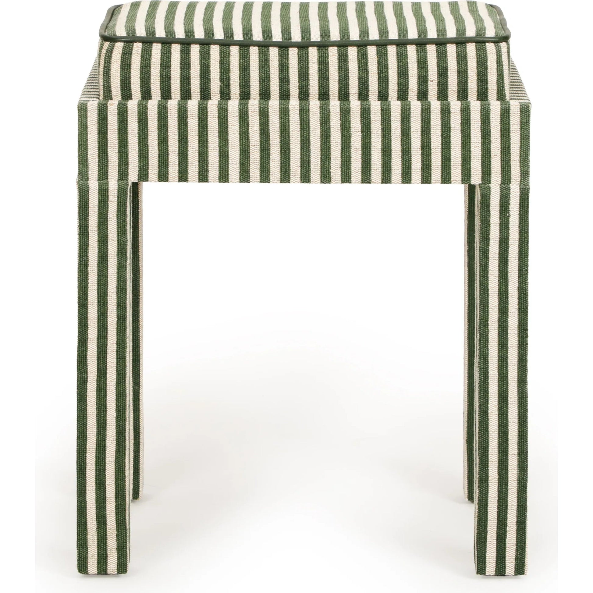 Kora Cotton Jute Designer Stool by TOV Furniture. Made from fabric, mdf in a unique style.