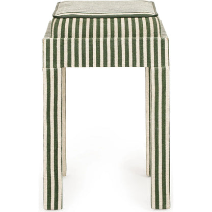 Kora Cotton Jute Designer Stool by TOV Furniture. Made from fabric, mdf in a unique style.