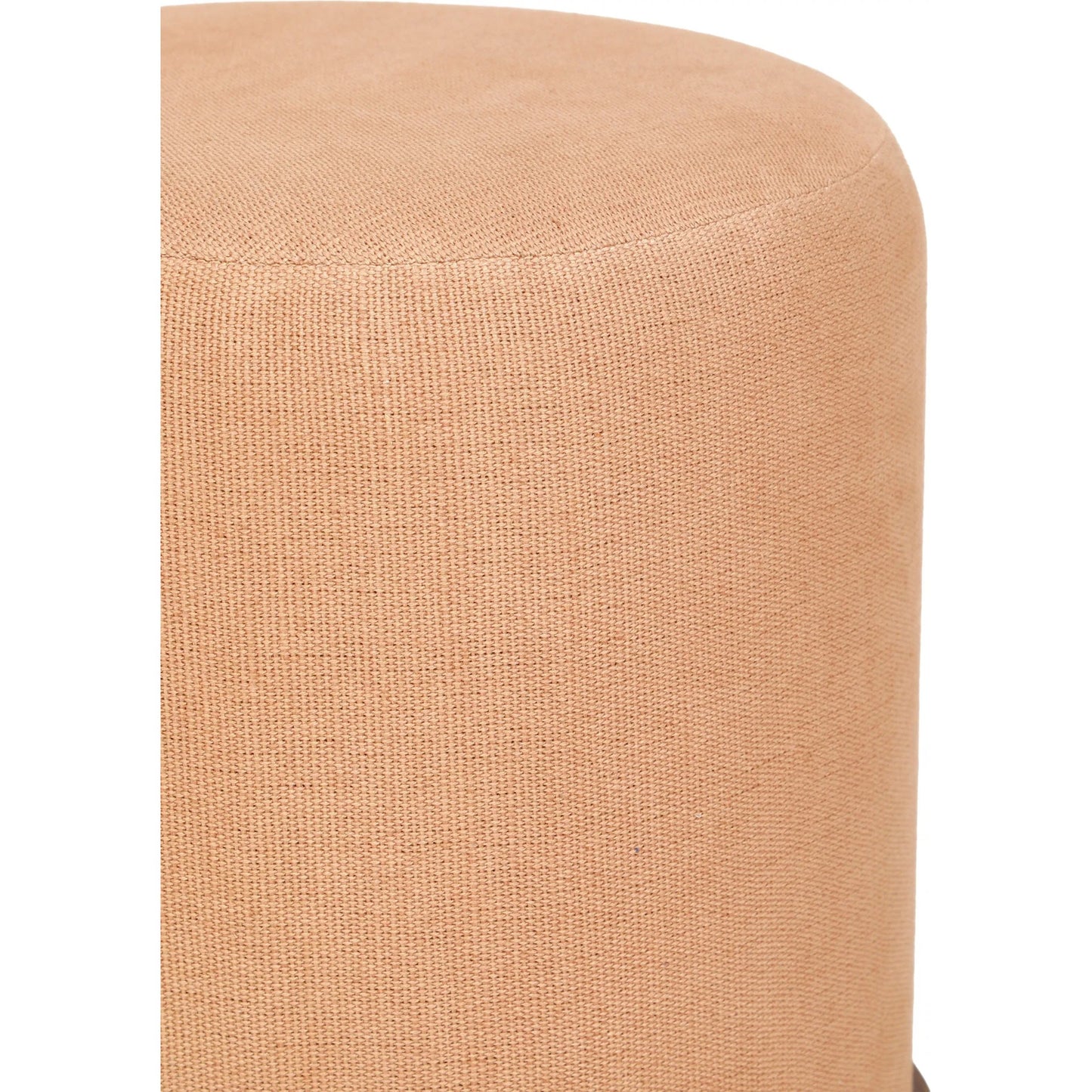 000 SI-2532636 | Closeup | Como Burl Cotton Jute Contract-Grade Accent Stool by TOV Furniture in peach. Made from burl veneer, fabric in a unique style.